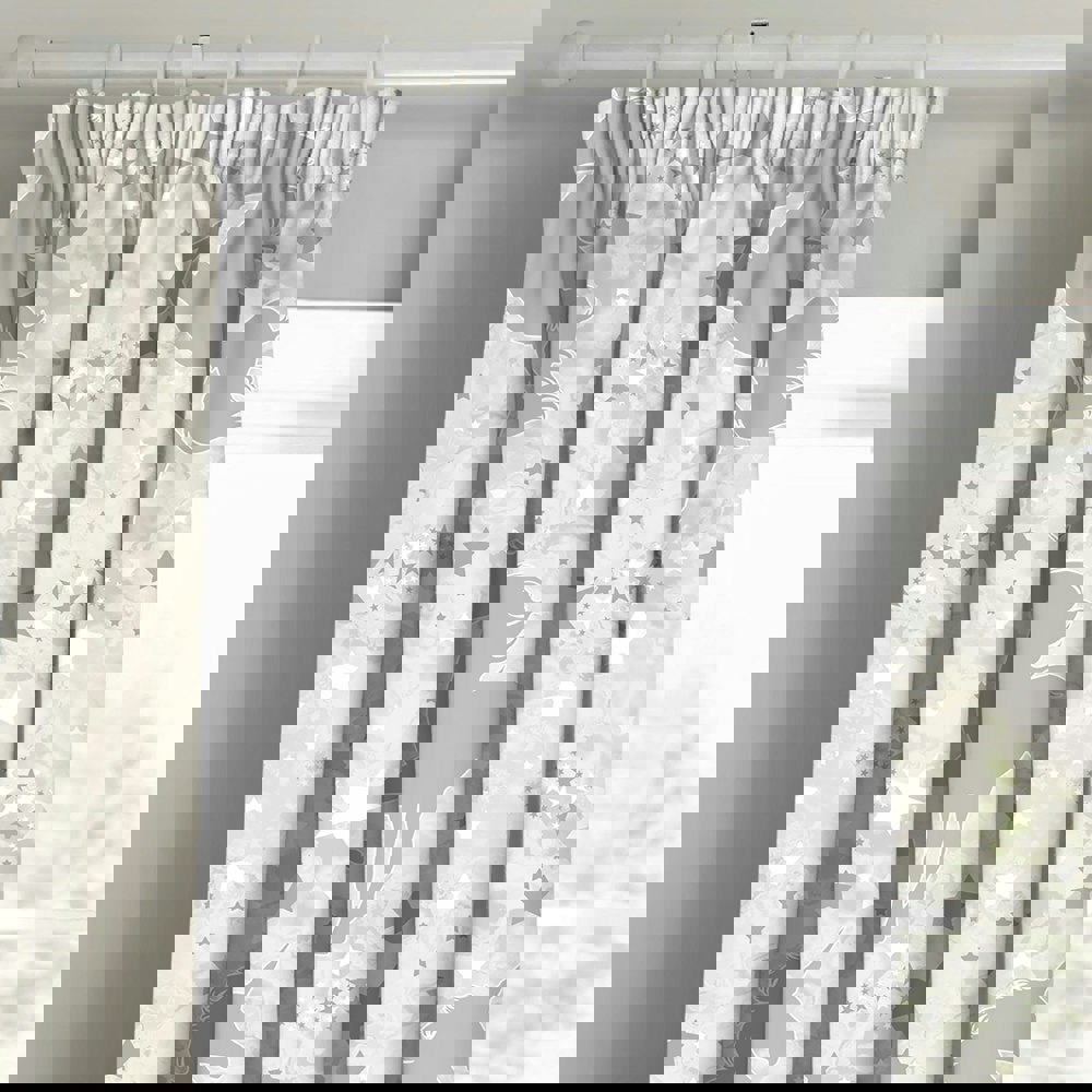 Velosso Unicorn Glow In Dark Pencil Pleat Curtains - 168cm x 183cm
