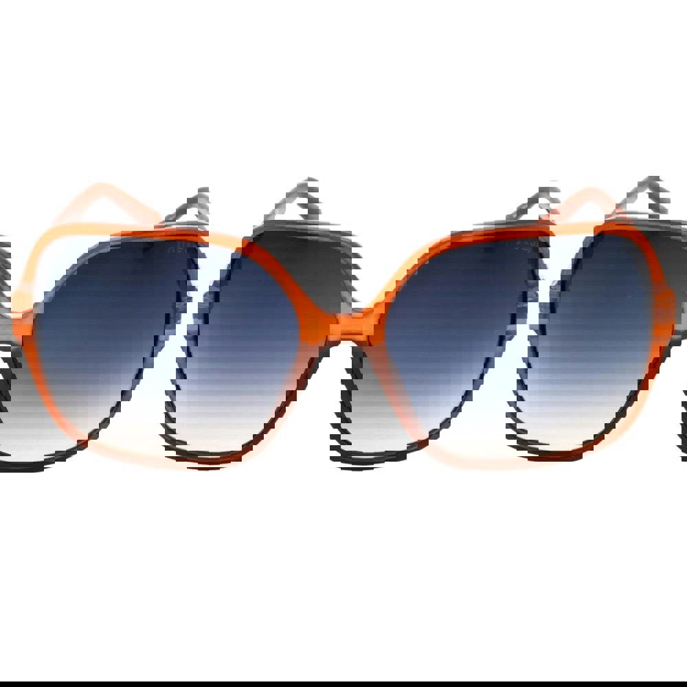 Guess Gradient Blue Lens Light Brown Sunglasses
