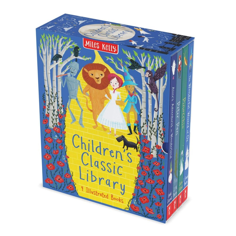 Children's Classic Library 4 Book Slipcase Gift Set Alice's Adventures in Wonderland & more