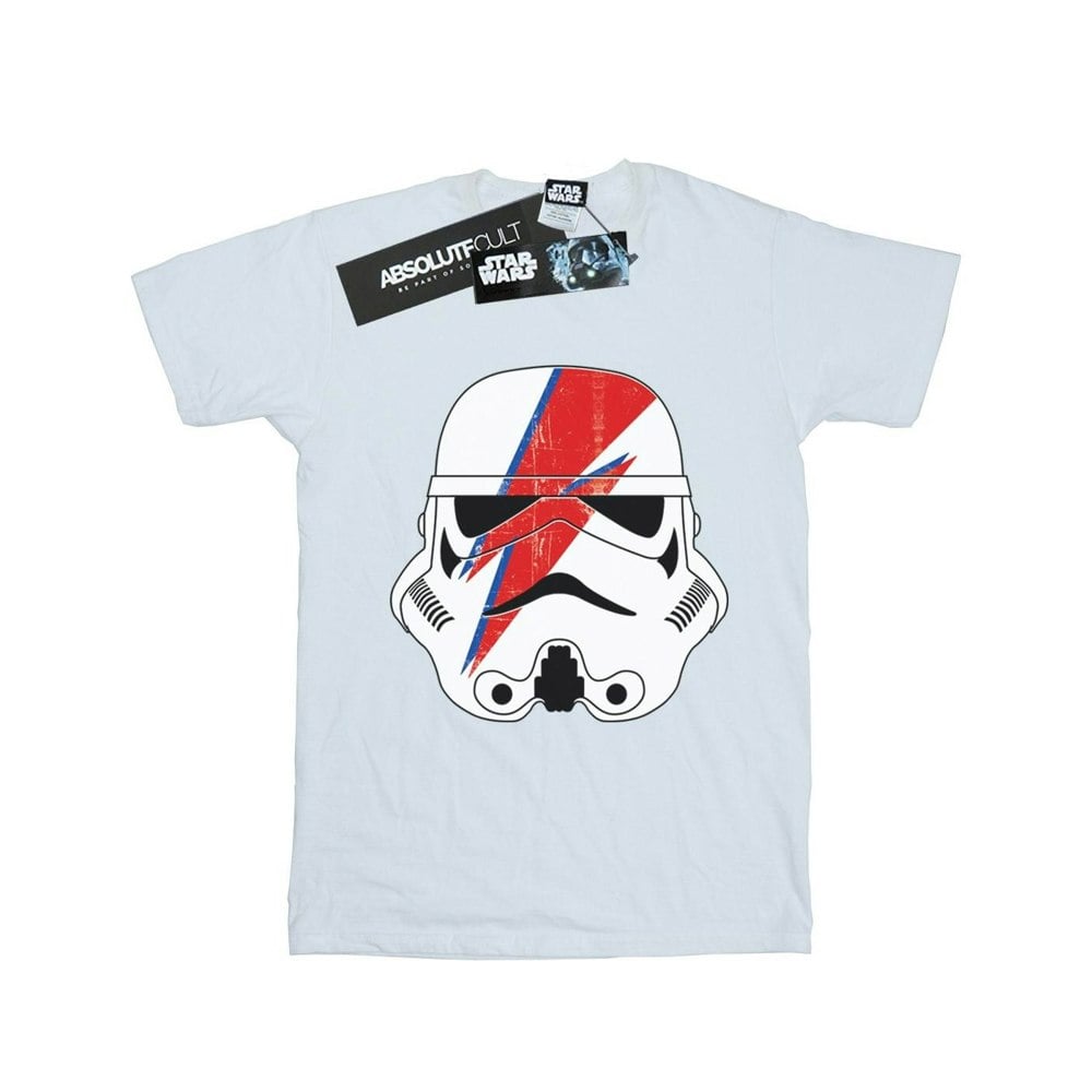 Star Wars Boys Glam Stormtrooper Lightning Bolt Cotton T-Shirt - White
