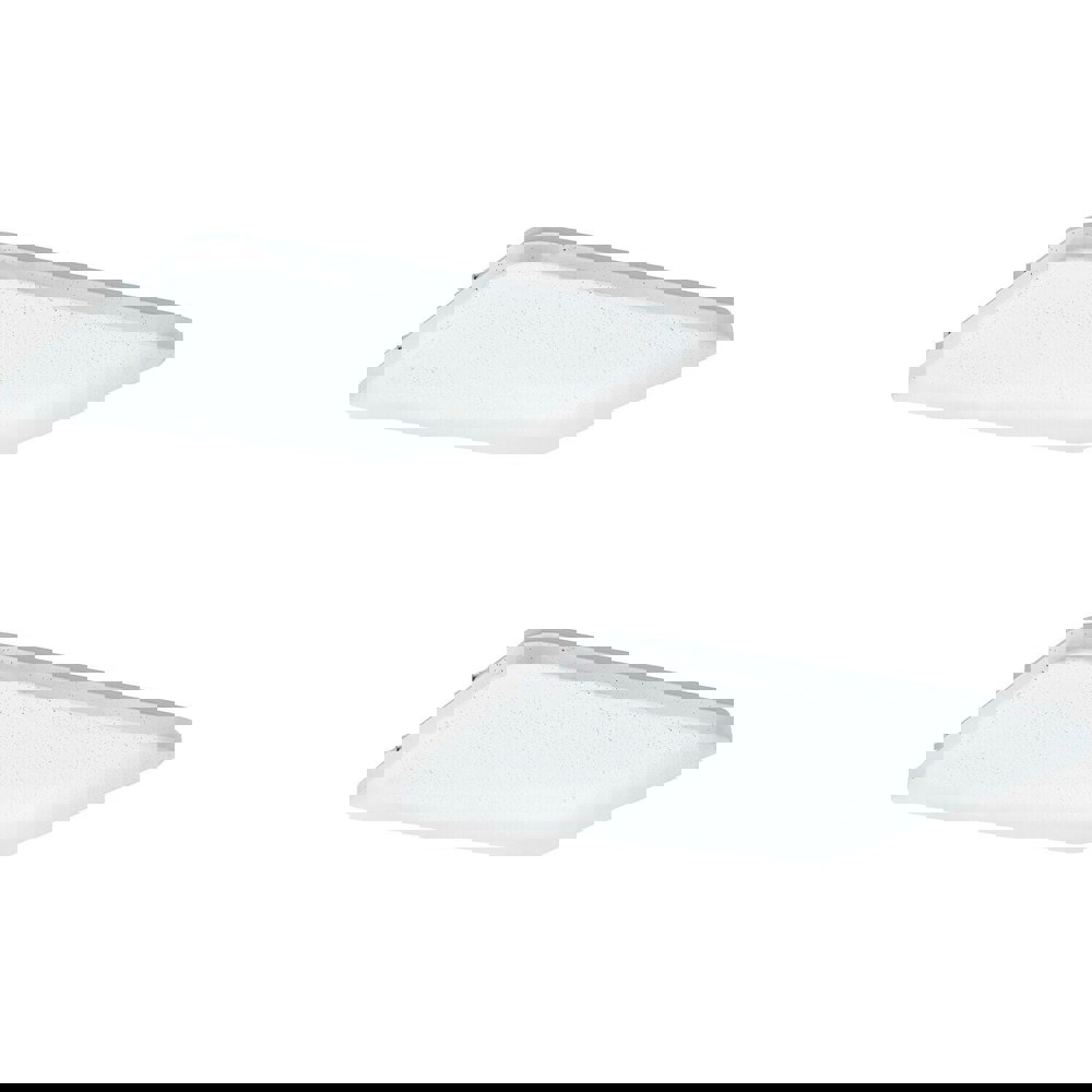 2 PACK Wall Flush Ceiling Light White Shade White With Crystal Effect LED 49.5W Loops
