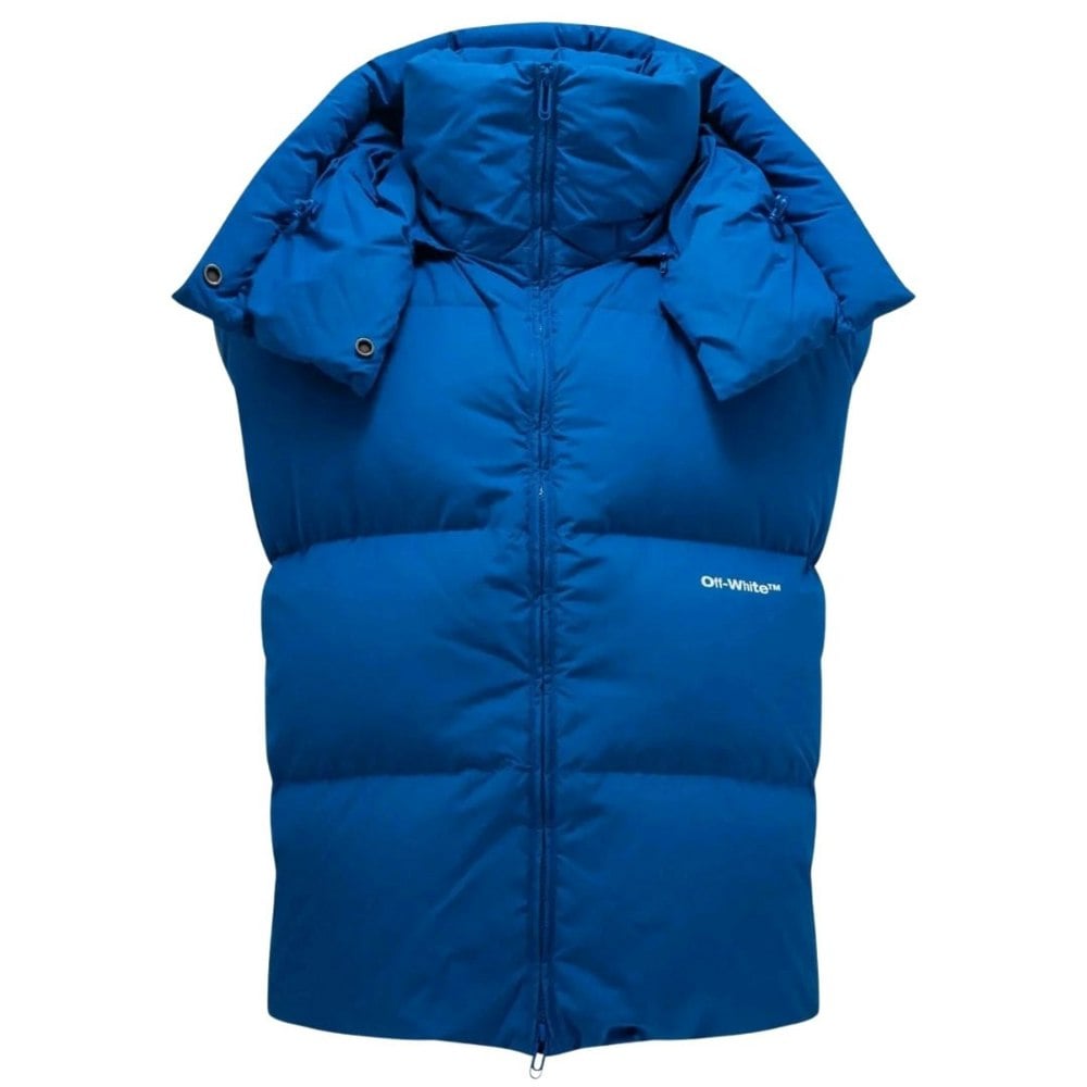 Off-White Bouce Hooded Gilet Peacock Blue Down Jacket M