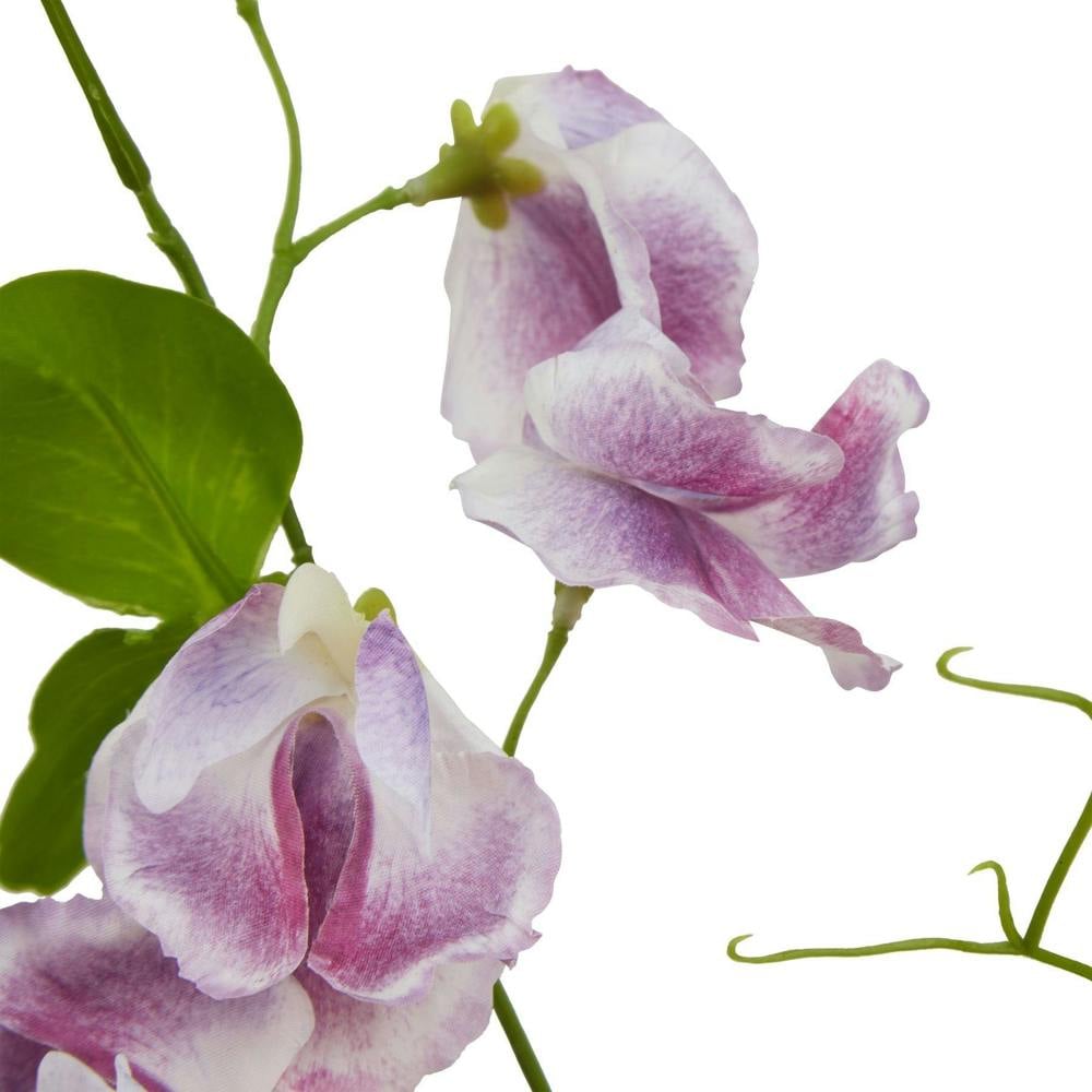 Wyld Haus Set of 3 Artificial Flowers Purple Sweet Pea Stems