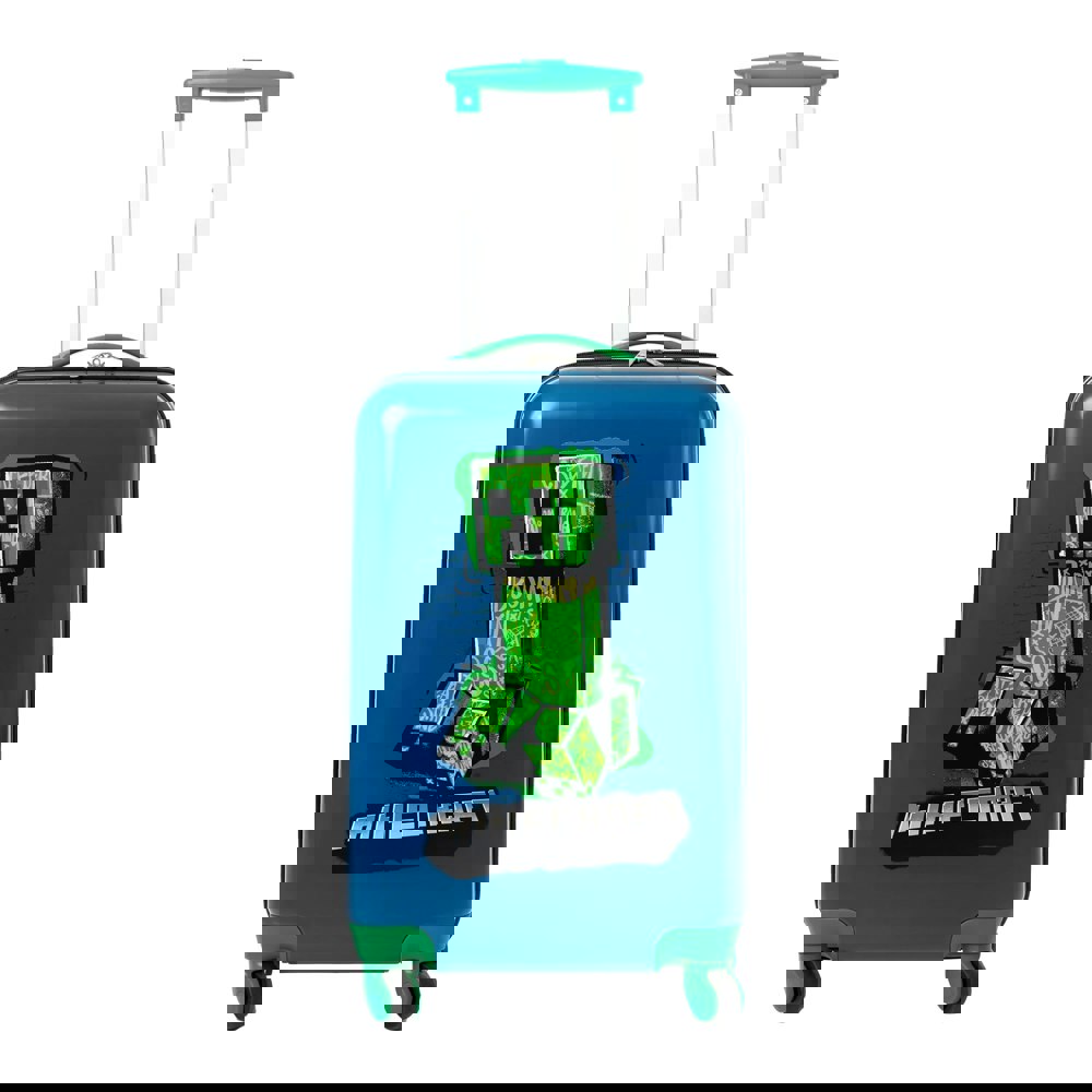 Minecraft 4 Wheeled Cabin Bag - Navy Blue/Green