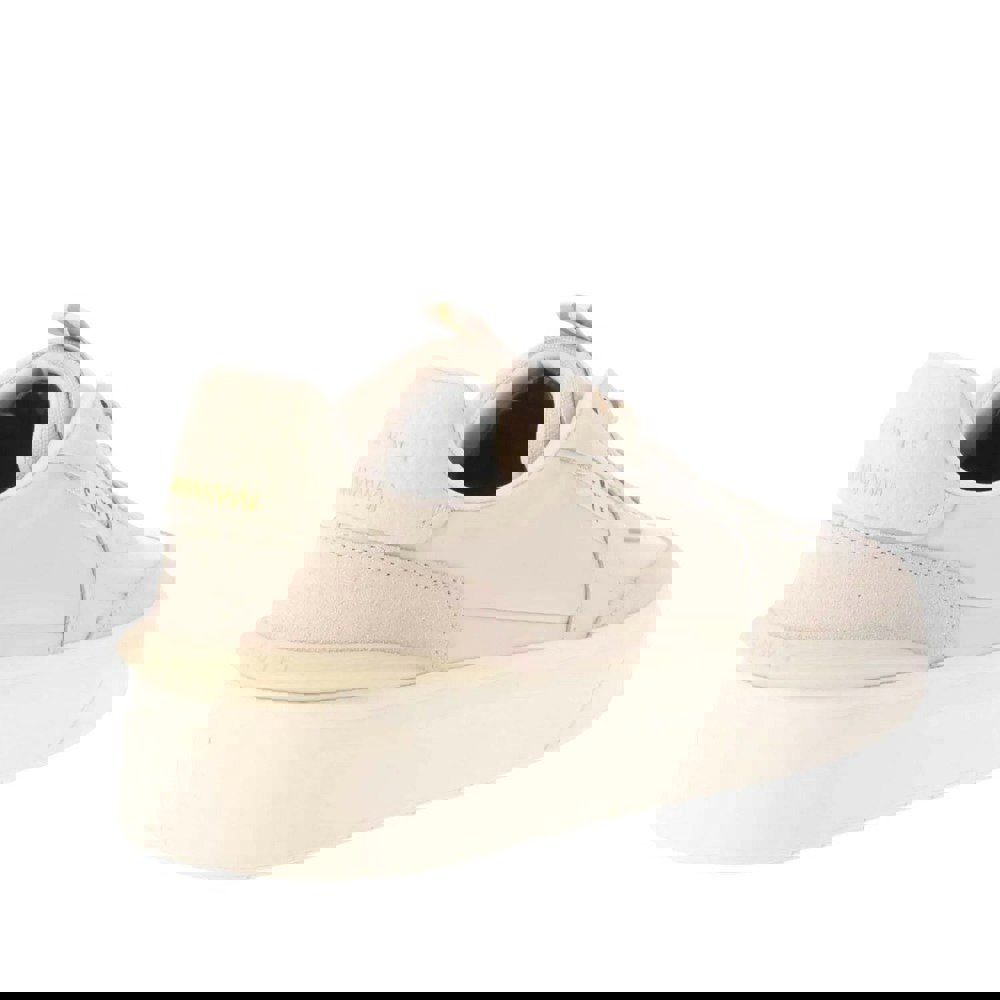 Cruyff Mens Endorsed Leather Tennis Trainers - Cream