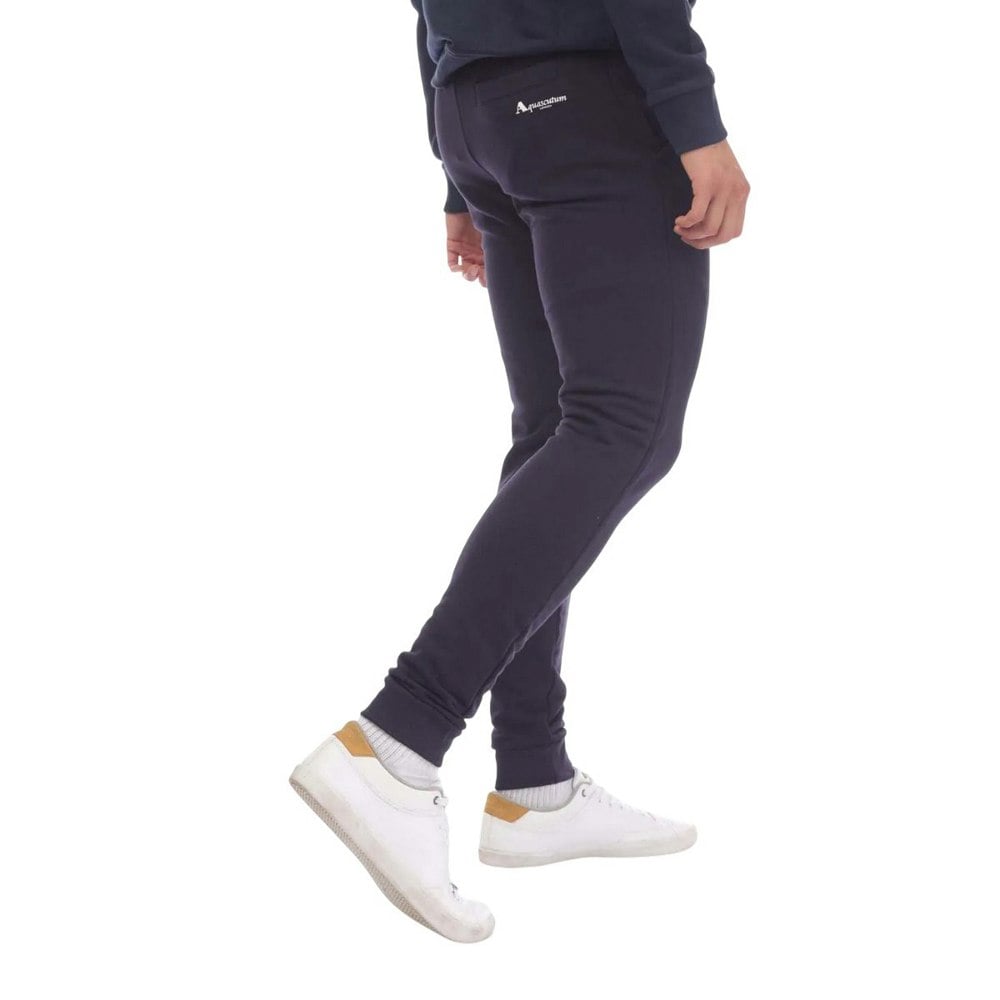 Aquascutum Mens Logo Jogging Bottoms - Navy