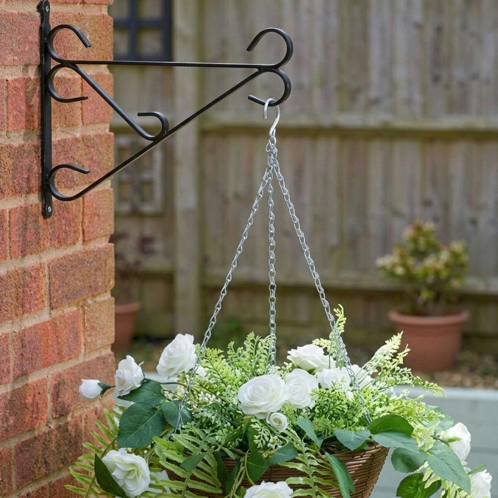 Garden Greatness Regal Rose Sensation Artificial Hanging Basket