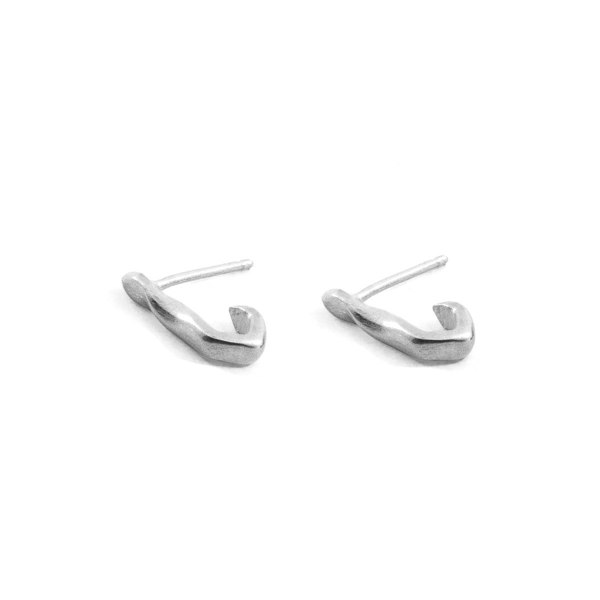 Anchor & Crew Evie Cuff Twist Silver Earring Studs