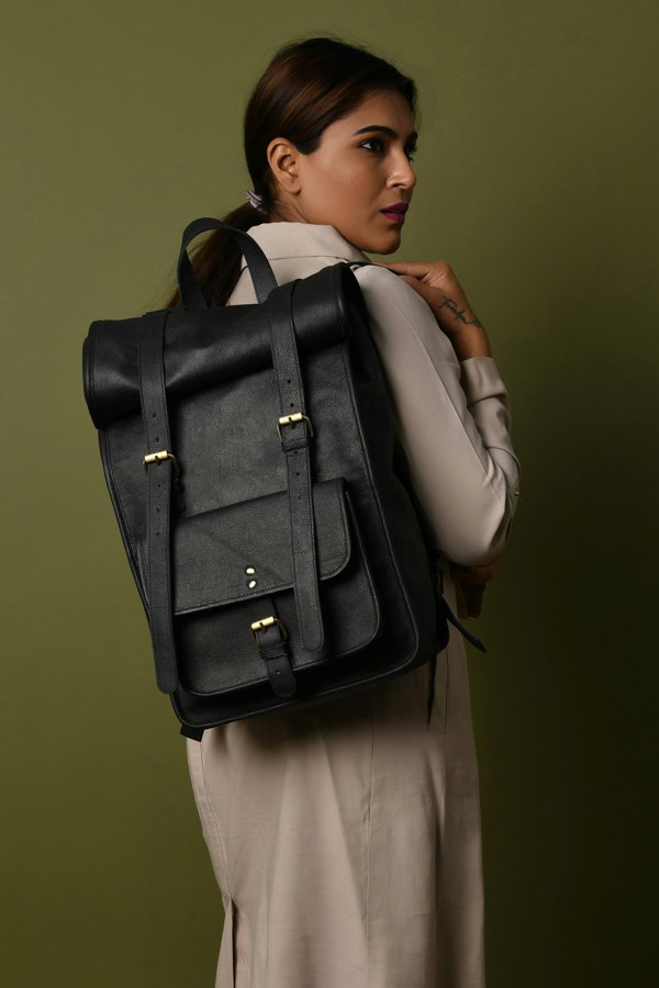 DuVall Rolltop Backpack- Black - DÖTCH CLUB