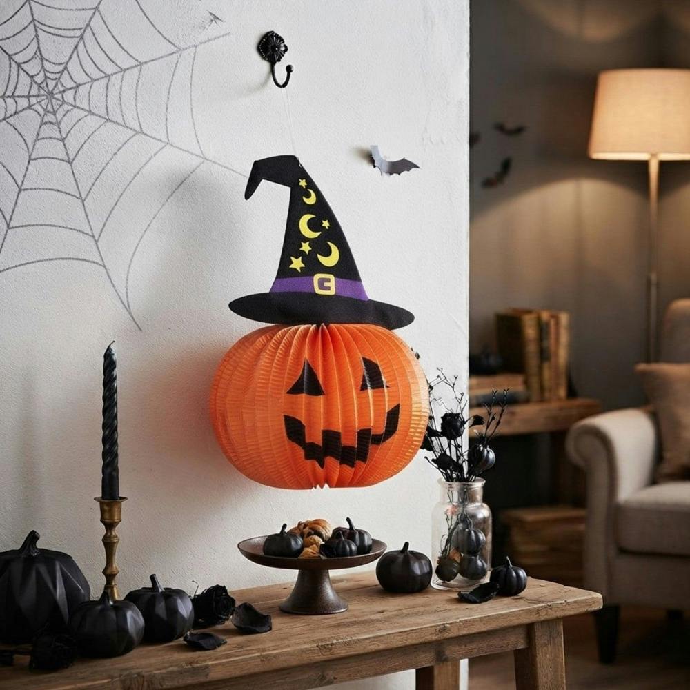 Garden Greatness Paper Honeycomb Hanging Pumpkin