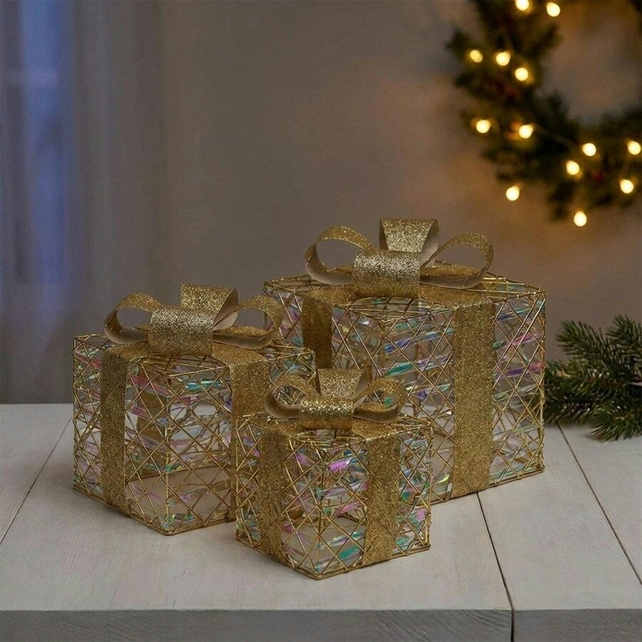 Garden Greatness Three Piece Holographic Light-Up Gift Parcels
