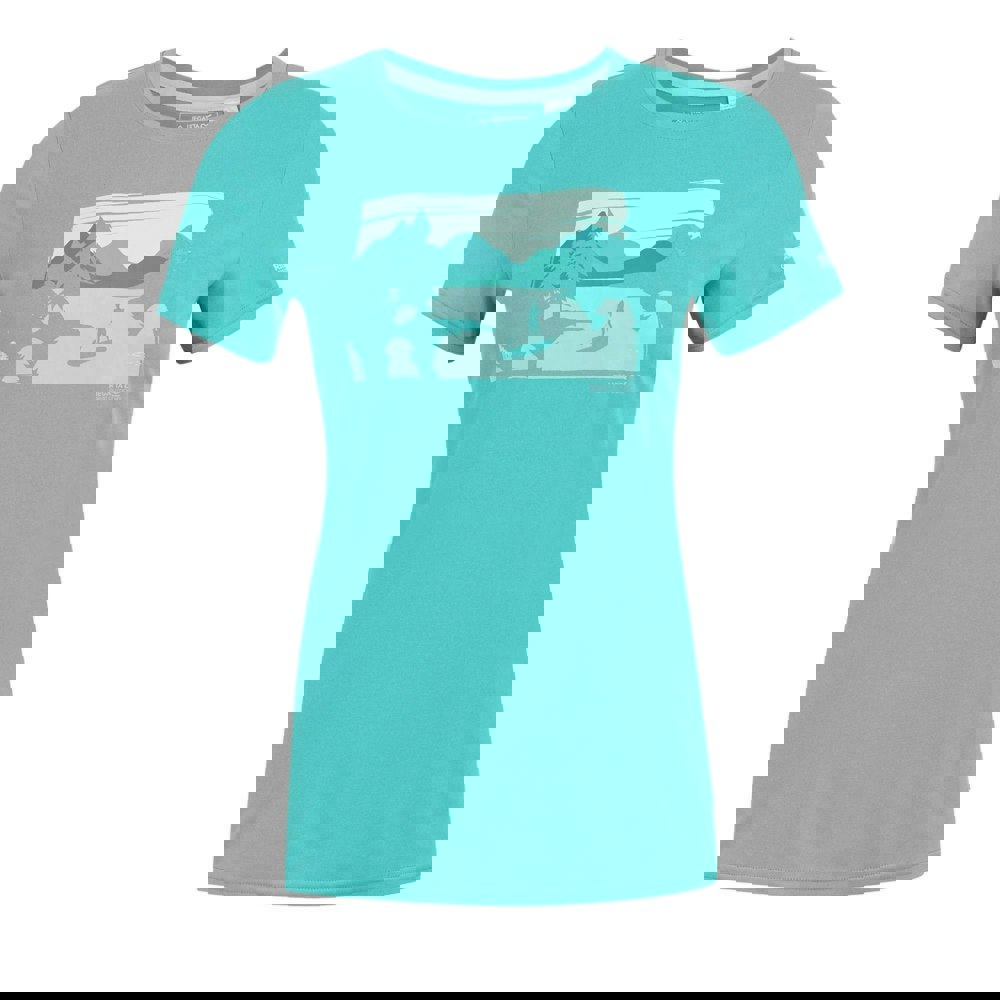 Regatta Womens/Ladies Fingal Landscape Stretch T-Shirt - Turquoise