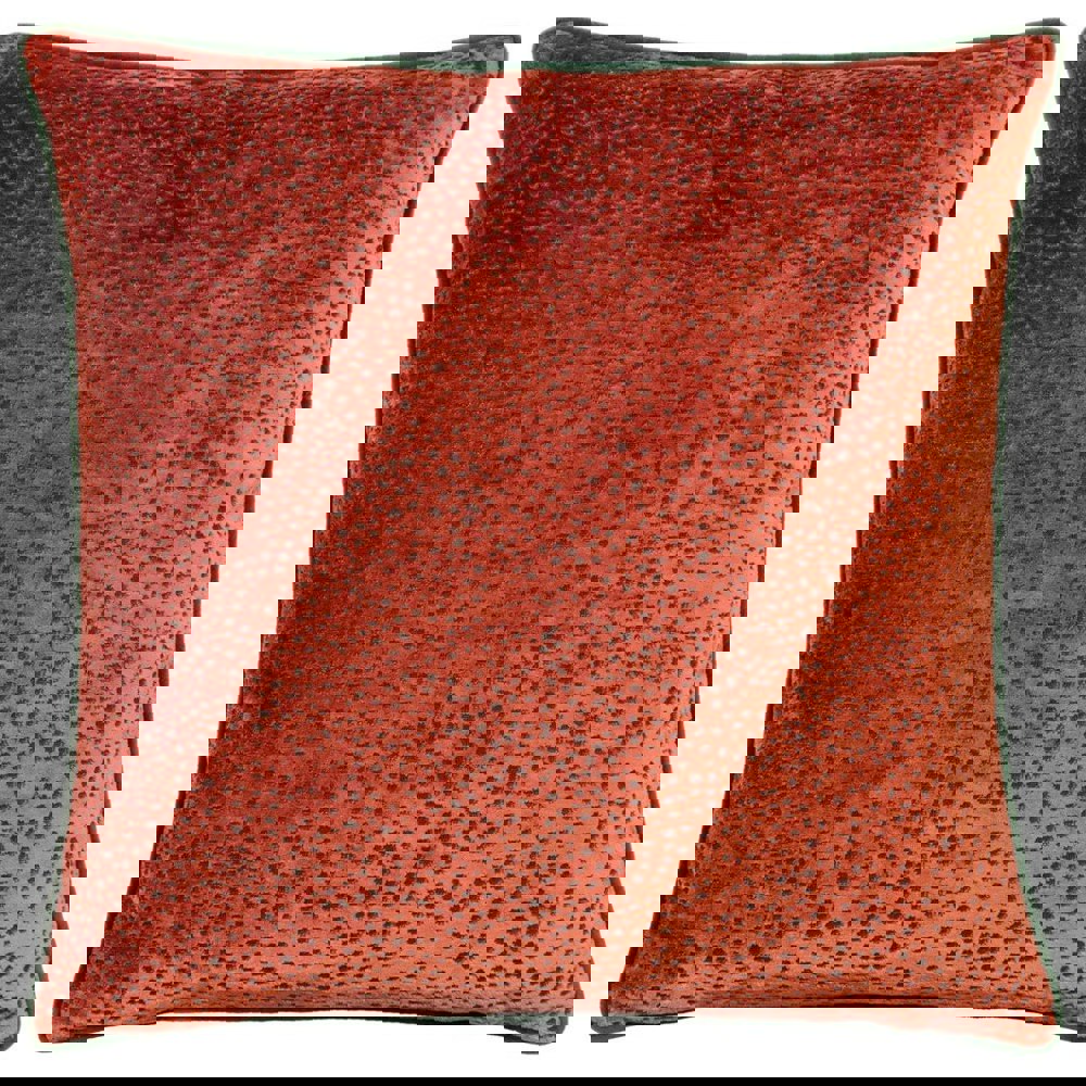 Paoletti Estelle Spotted Cushion Cover - Paprika Red/Teal