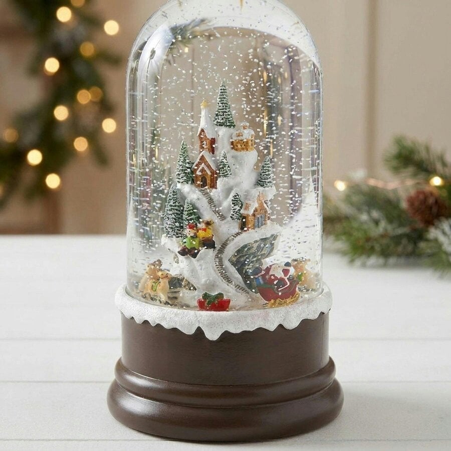 Garden Greatness Christmas Scene Tall Snowglobe