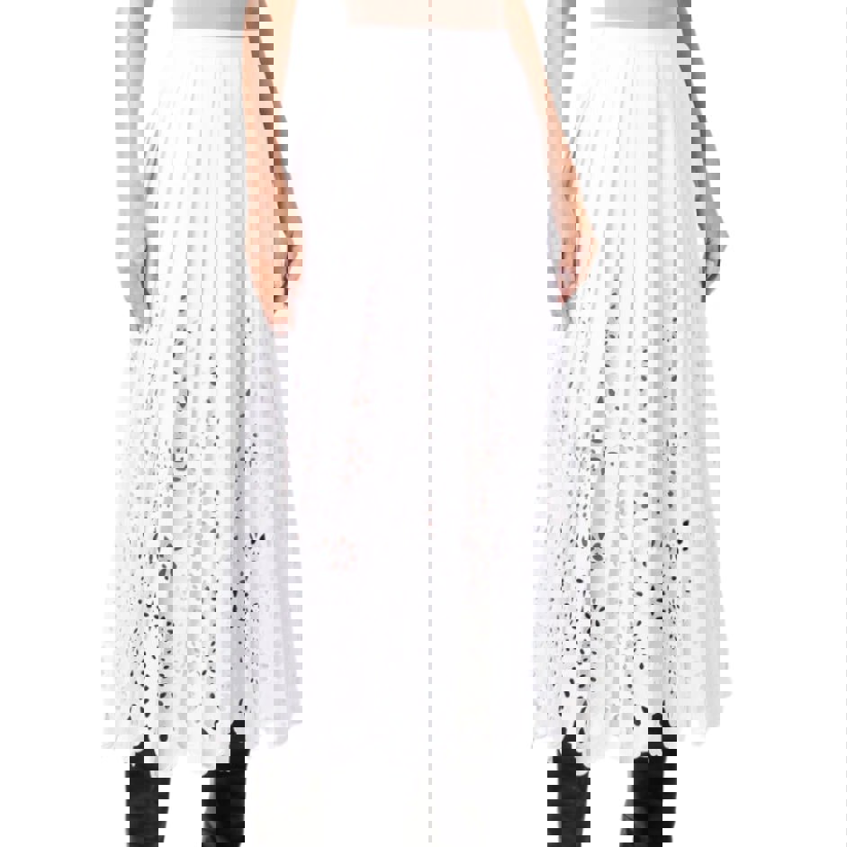 Valentino Womens Skirt Sangallo in White