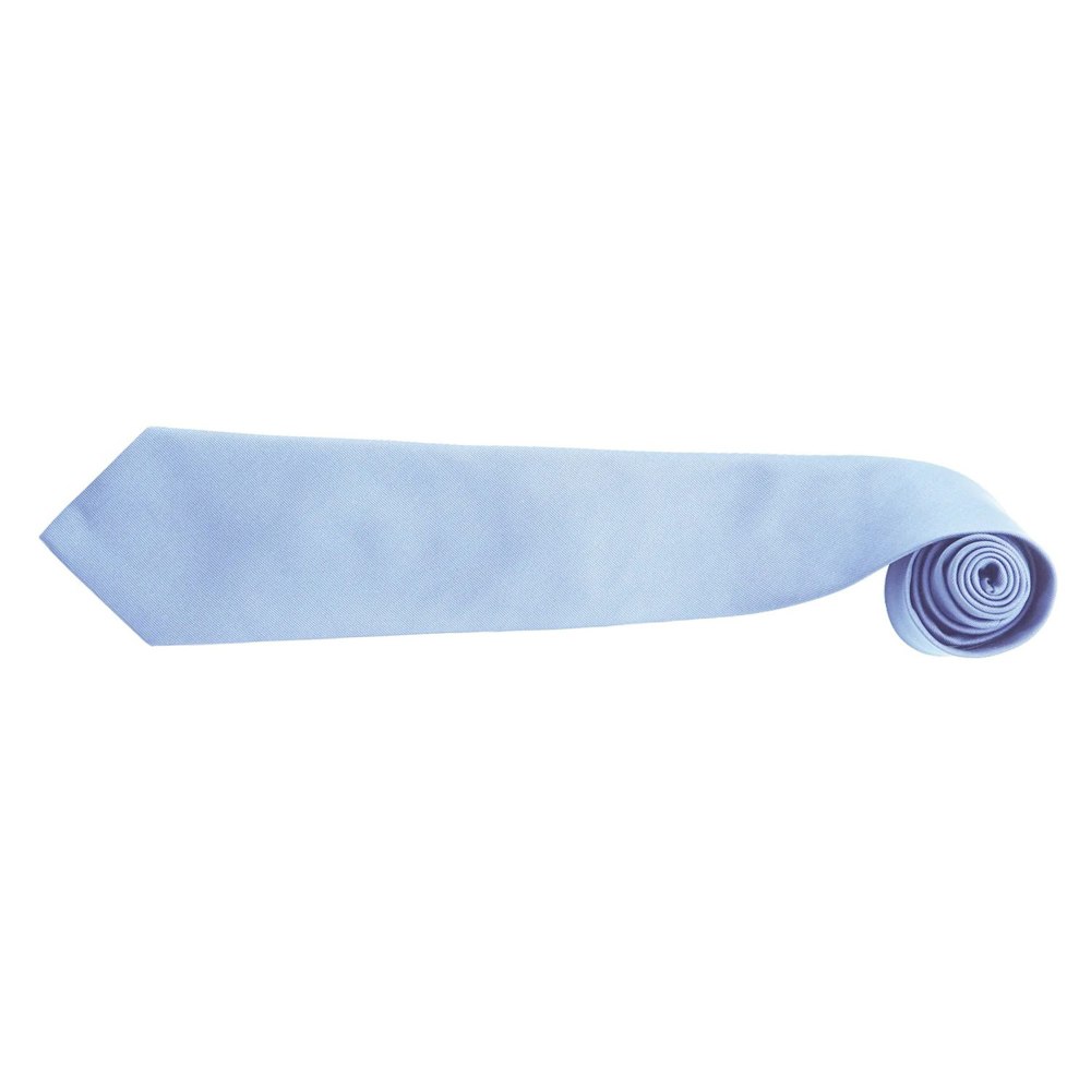 Premier Mens “Colours” Plain Fashion / Business Tie (Pack of 2) - Mid Blue