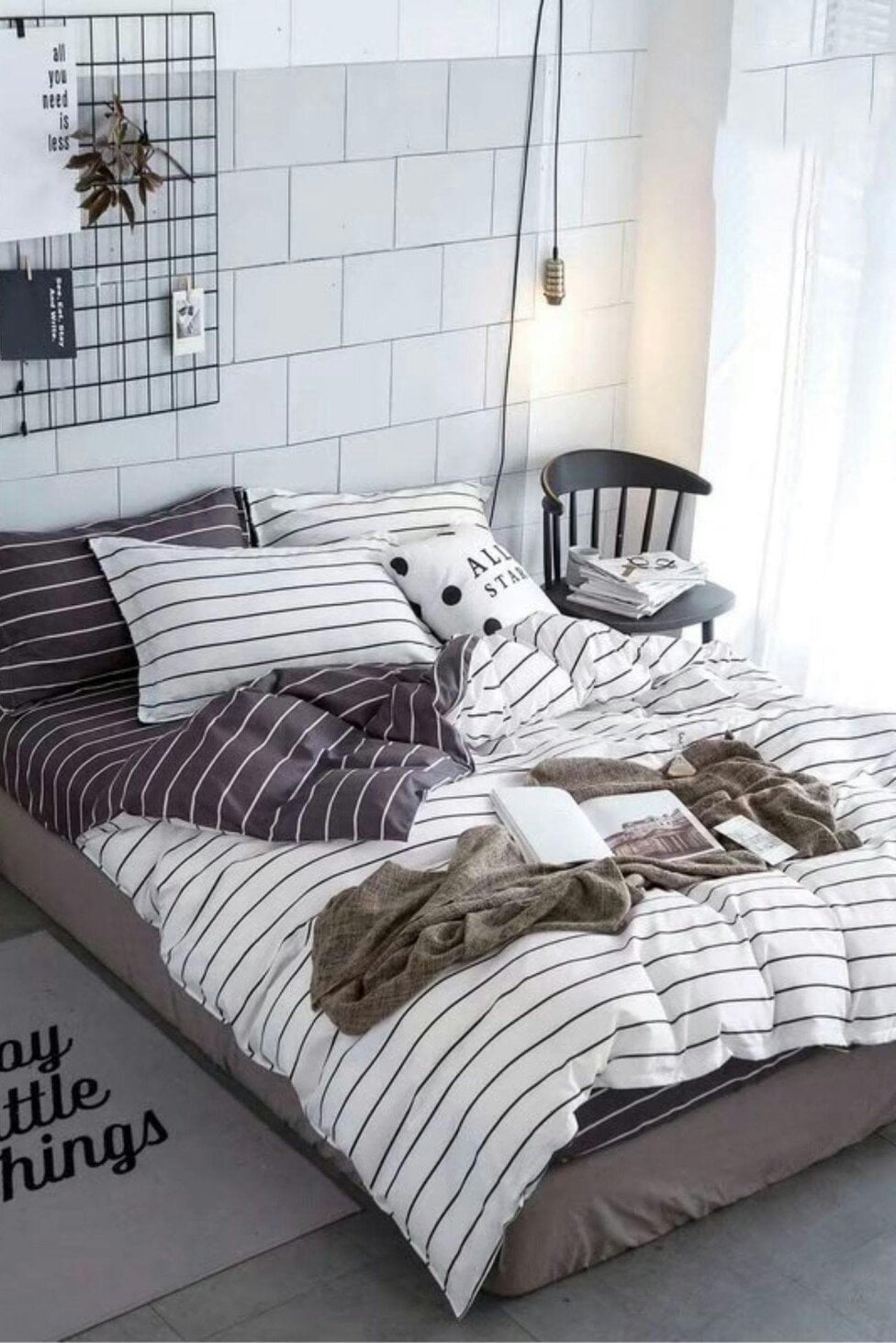 Ezysleep Pinstripe Printed Duvet Set