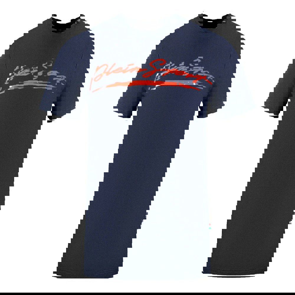 Plein Sport Brand Signature Logo Navy Blue T-Shirt S