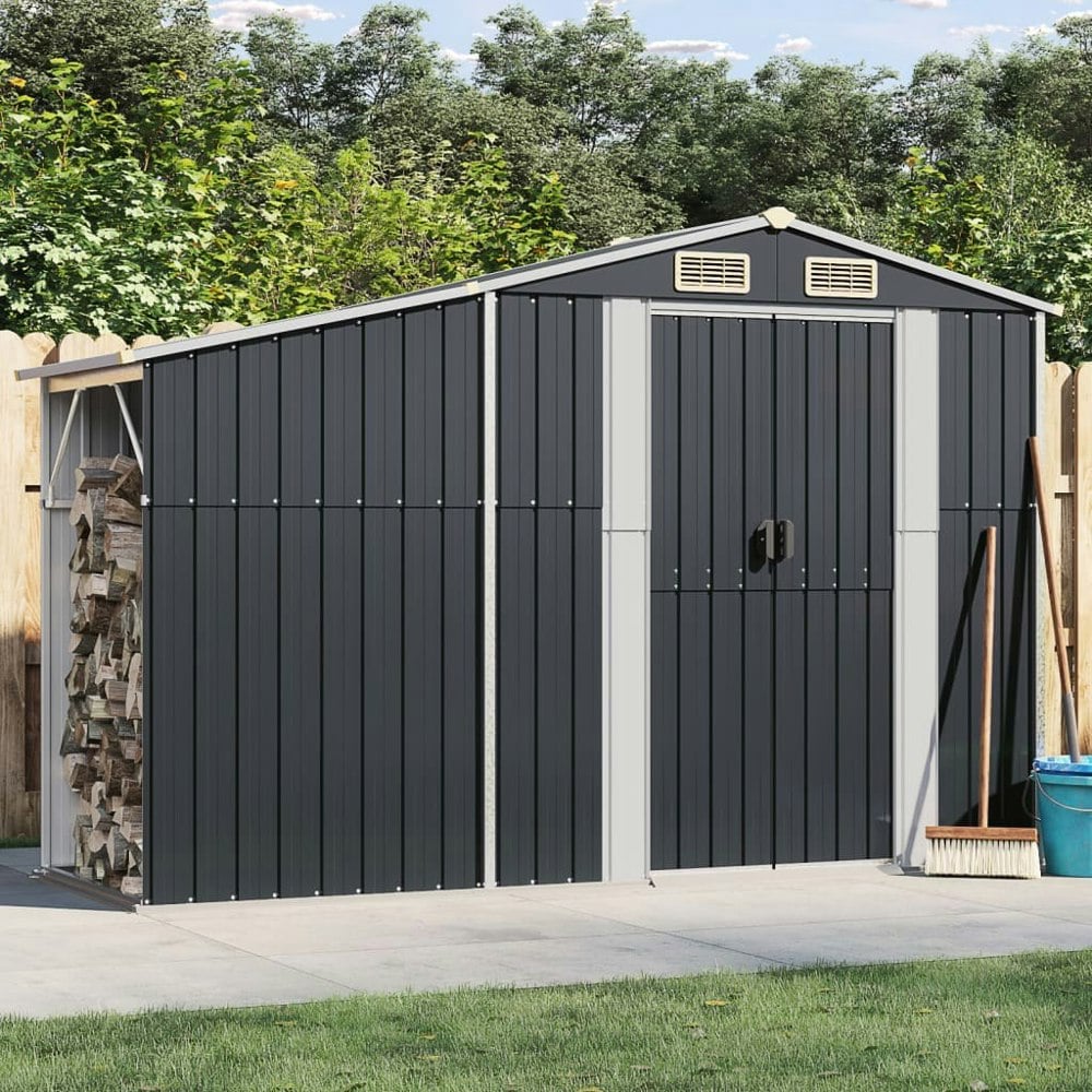 Berkfield Garden Shed Anthracite 277x93x179 cm Galvanised Steel