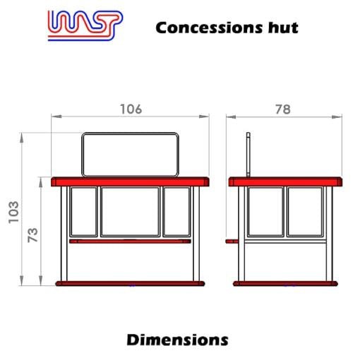 MCSlots Slot Car Scenery Track Side Concessions Hut No2 New 1:32 Scale WASP
