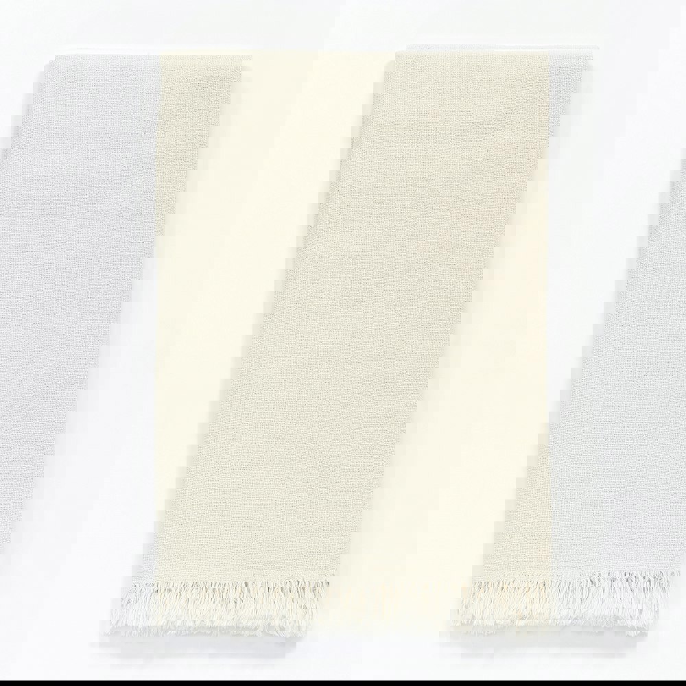 cotton linen blend hammam bath sheet