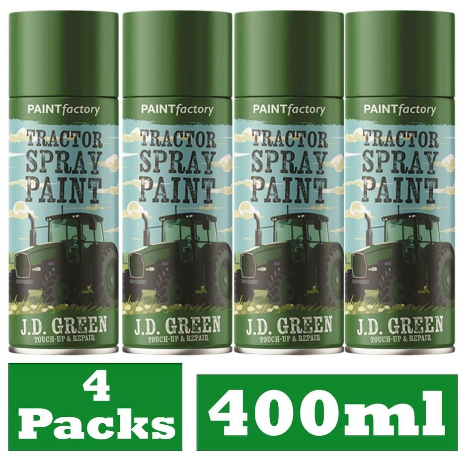 Paint Factory 4X - Tractor Spray Paint John Deere Green 400ml