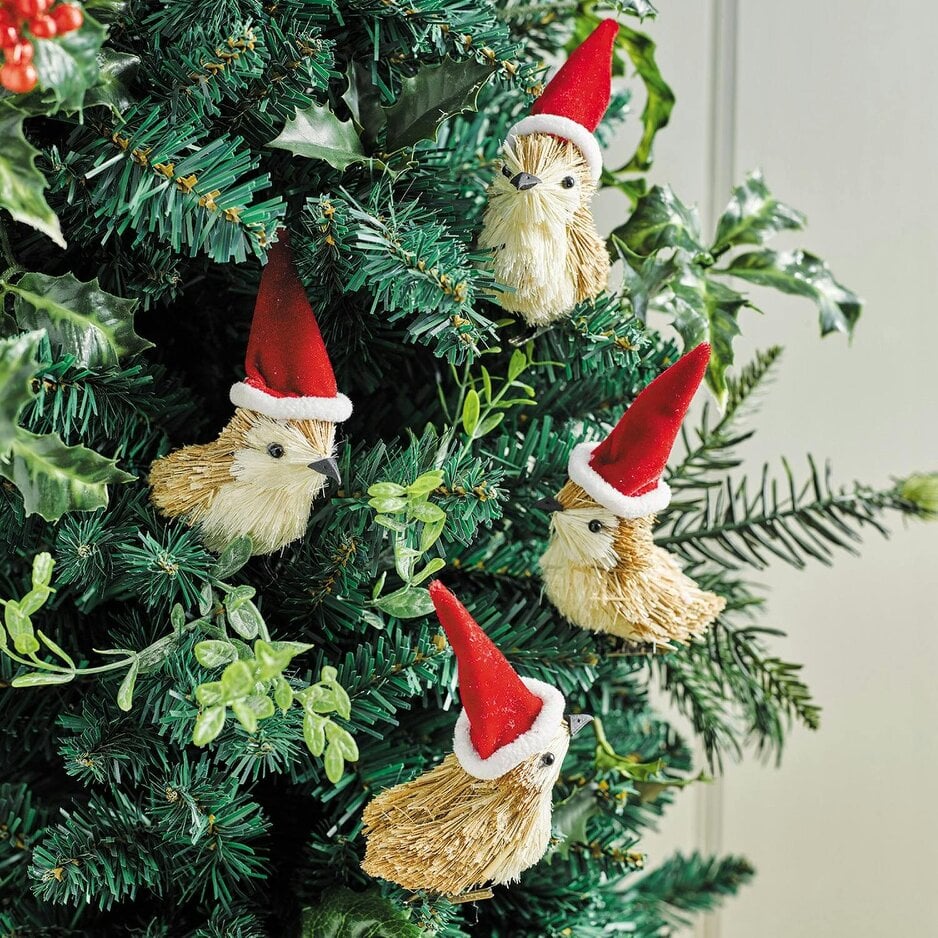 Scotts of Stow Clip on Birds in Santa Hats