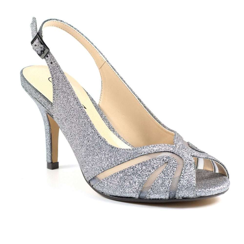 Lunar Womens/Ladies Sariyah Sling Back Court Shoes - Pewter