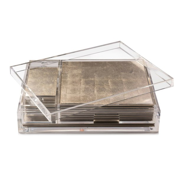 Matbox Clear Silver Leaf Chic Matte Champagne - Posh Trading Company  - Interior furnishings london