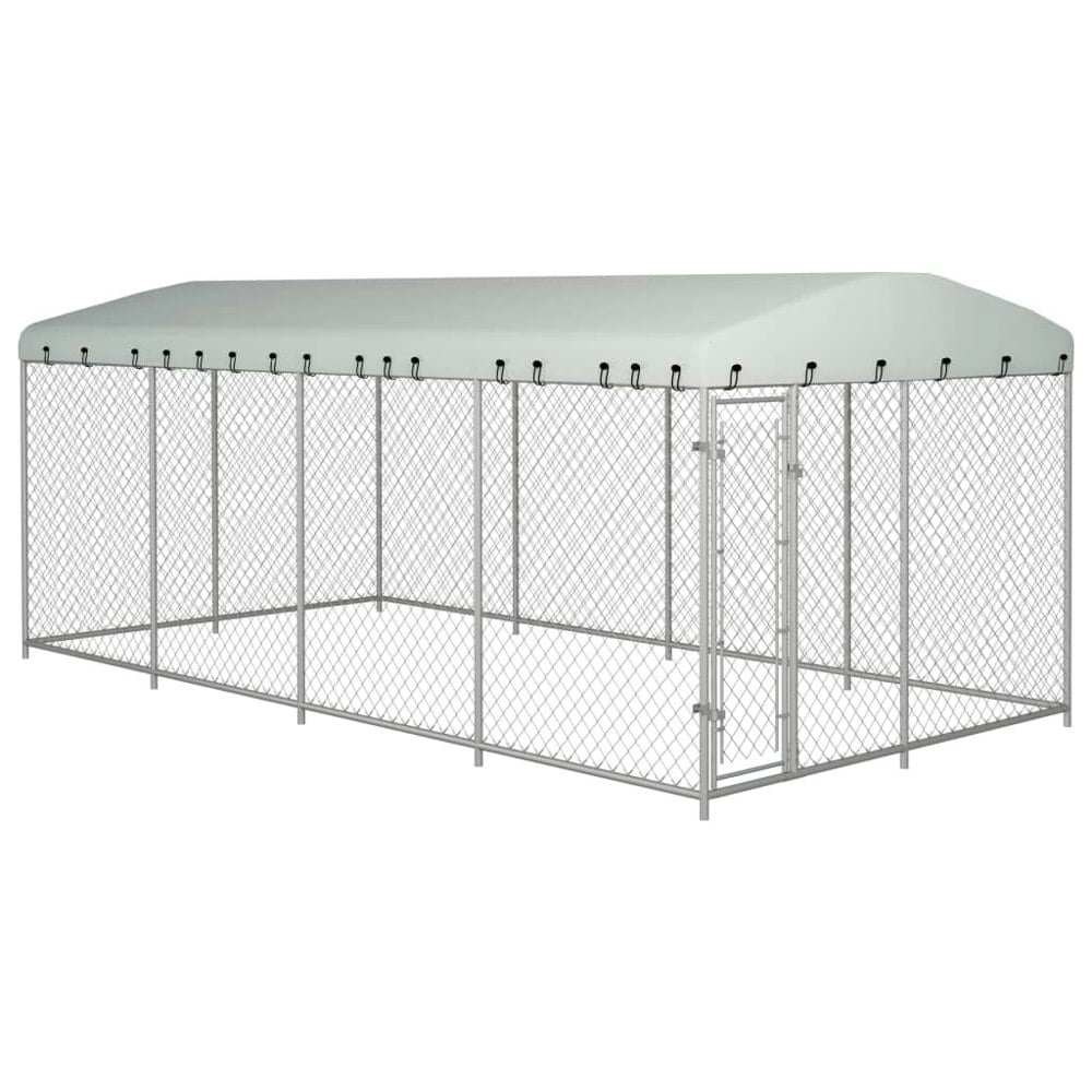 Berkfield Outdoor Dog Kennel with Roof 8x4x2.3 m