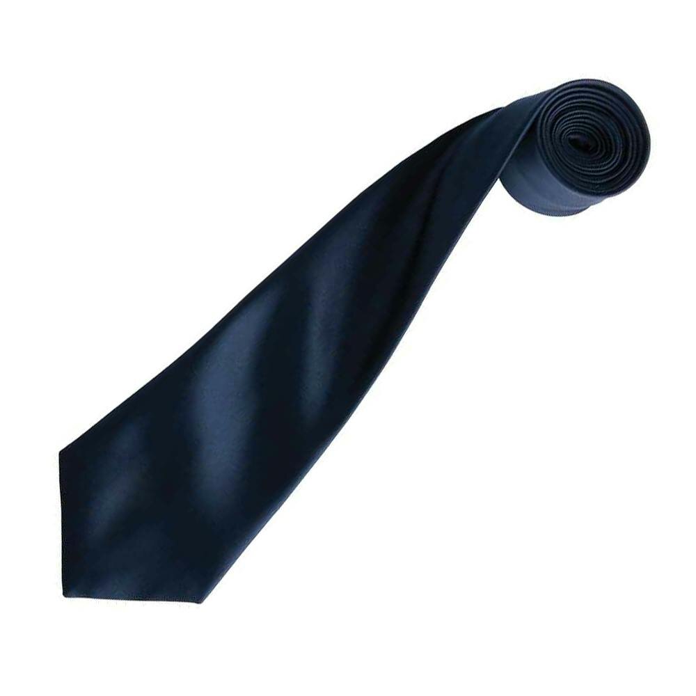 Premier Unisex Adult Colours Satin Tie - Navy