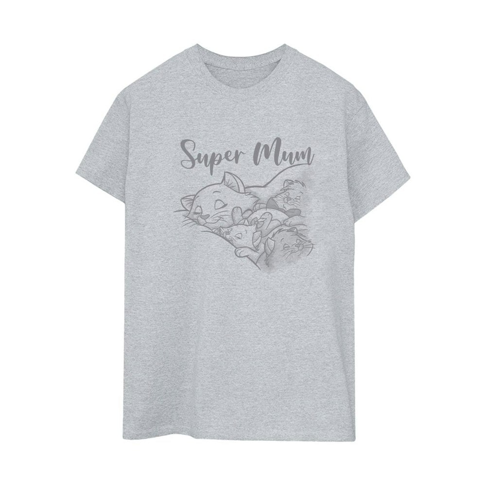 Disney Womens/Ladies The Aristocats Marie Super Mum Cotton Boyfriend T-Shirt - Sports Grey