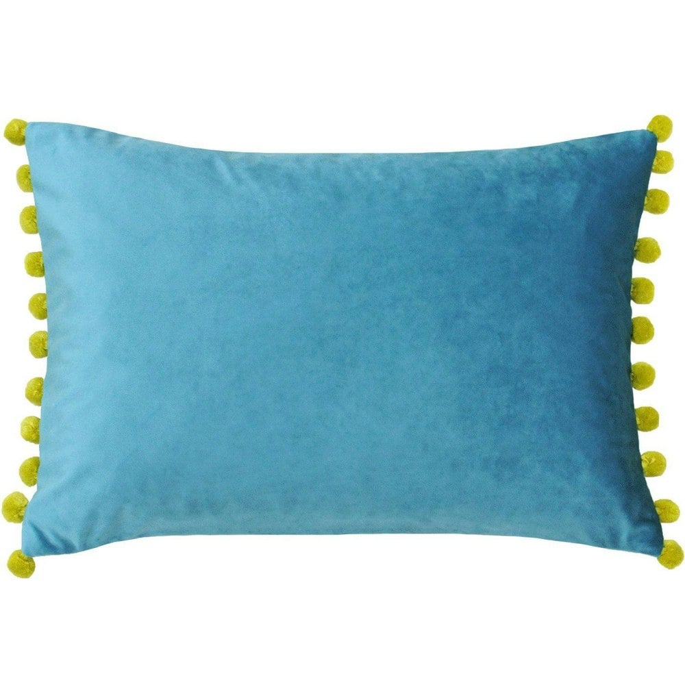 Paoletti Fiesta Rectangle Cushion Cover - Teal/Bamboo