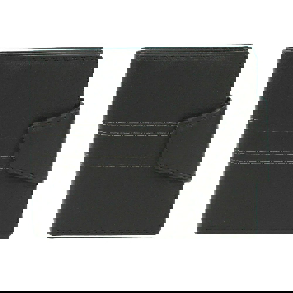Eastern Counties Leather Unisex Adult Max Tri-Fold Leather Stitch Detail Wallet - Black/Taupe