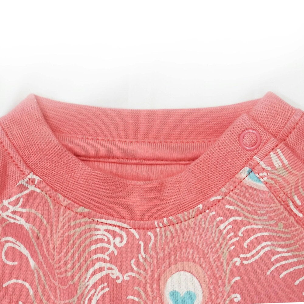 Lucy & Sam Pink Peacock Playsuit
