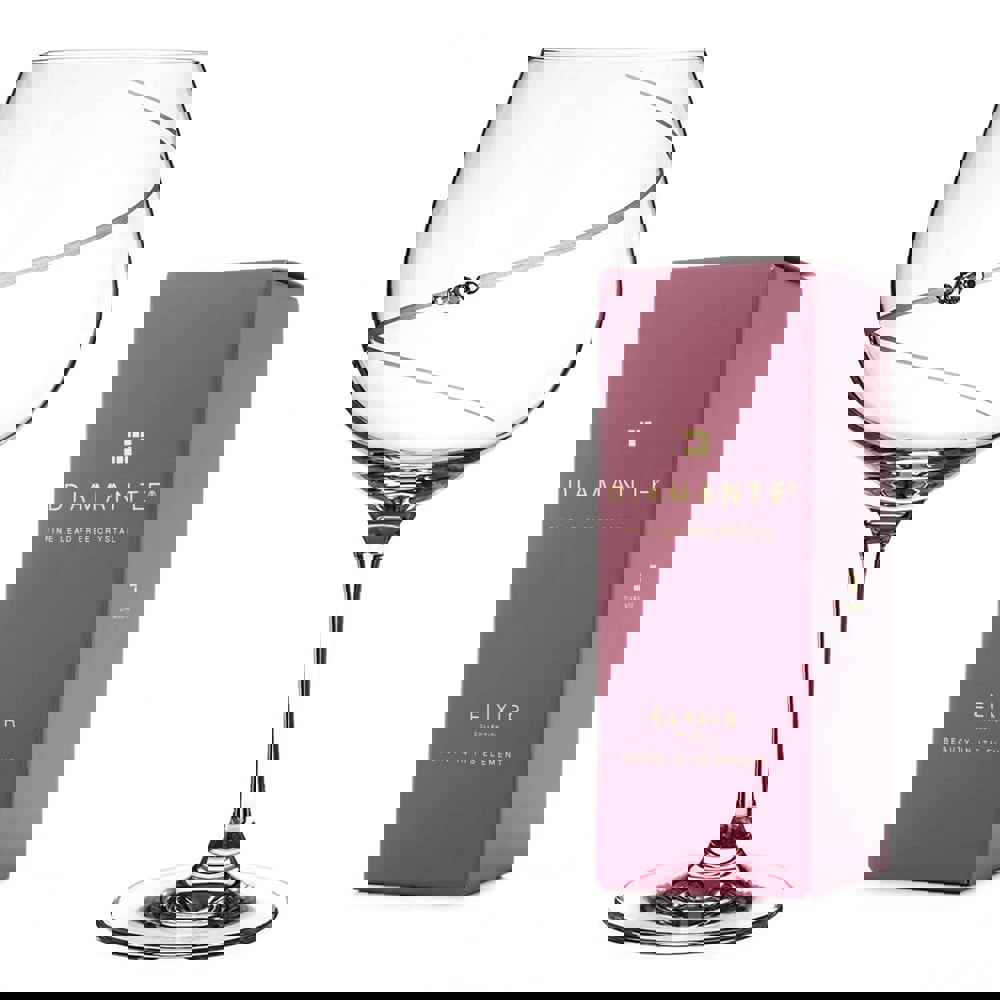 Diamante Silhouette Gin Glass Adorned with Swarovski® Crystals - Single Glass