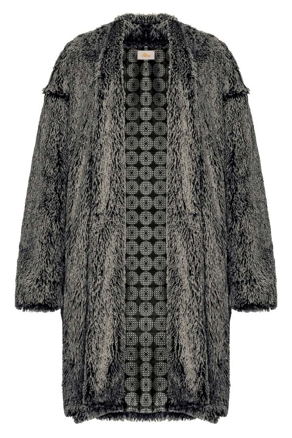 Bo Carter Anja Faux Fur Coat - Black