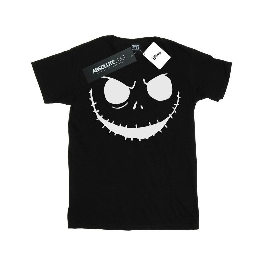 Disney Mens Nightmare Before Christmas Jack´s Face Bold T-Shirt - Black