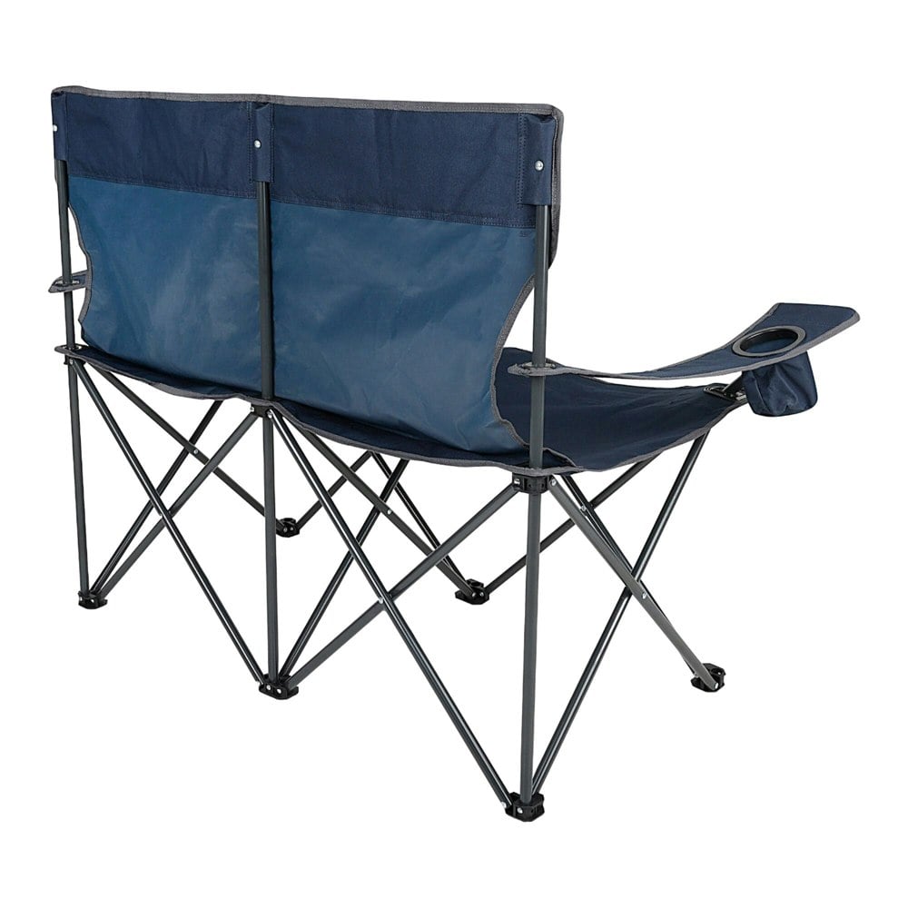 Regatta Isla Logo Travel 2 Person Camping Chair - Navy/Seal Grey