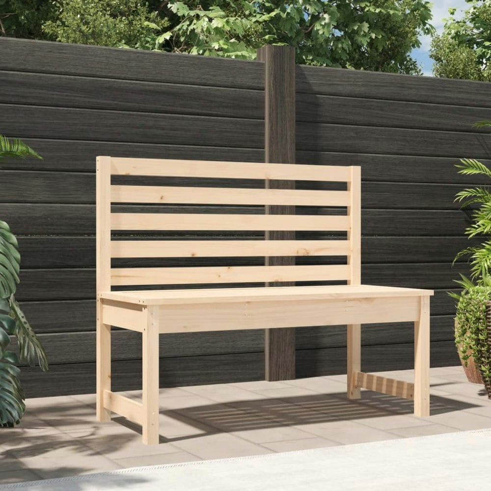 Berkfield Garden Bench 109 cm Solid Wood Pine