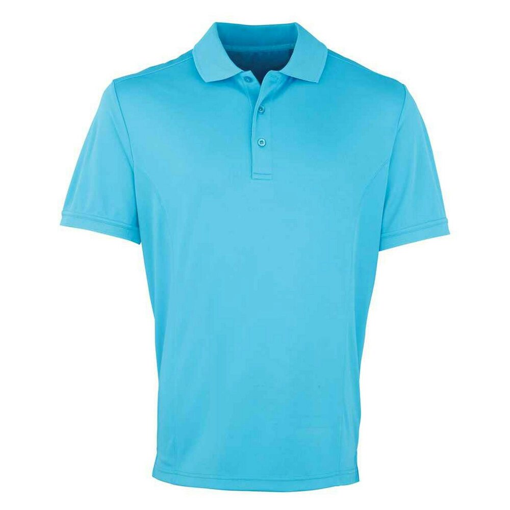 Premier Mens Coolchecker Pique Polo Shirt - Turquoise - Turquoise - 100% Polyester