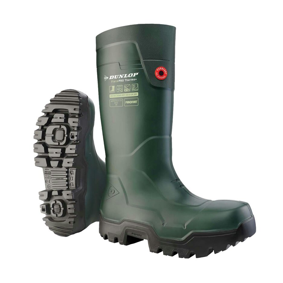 Dunlop Unisex Adult FieldPro Thermo+ Wellington Boots - Green - Green