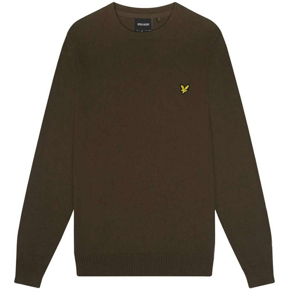 Lyle & Scott Cotton Merino Pull-over Jumper - Olive