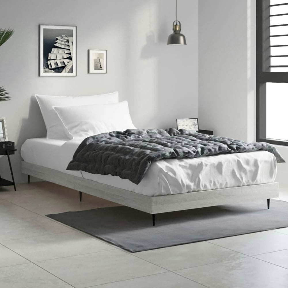 Berkfield Bed Frame Grey Sonoma 90x200 cm Engineered Wood