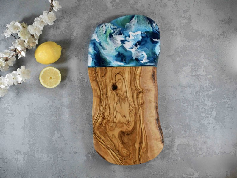 Chopping Board with Resin Art 40cm