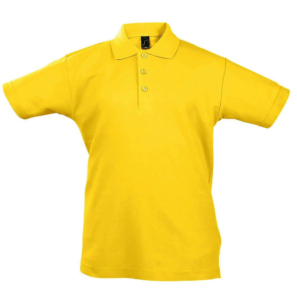 SOLS Kids Unisex Summer II Pique Polo Shirt - Gold - Gold - 100% Cotton