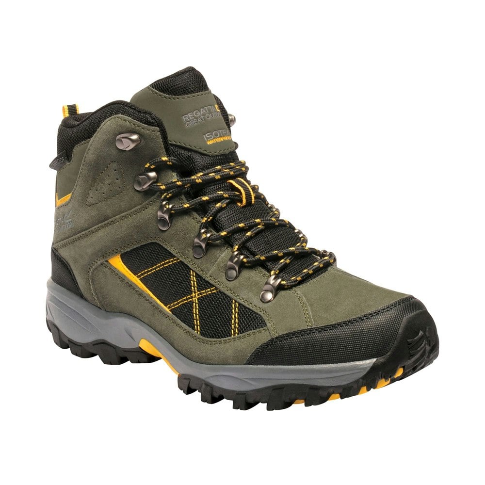 Regatta Great Outdoors Mens Kota Mid Walking Boot - Dark Khaki/Gold