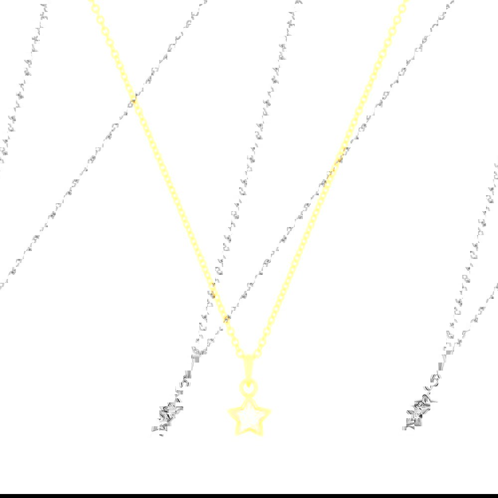 LaBante London Ethically & Sustainably Made Moissanite Divine Star Gold Plated Sterling Silver Necklace