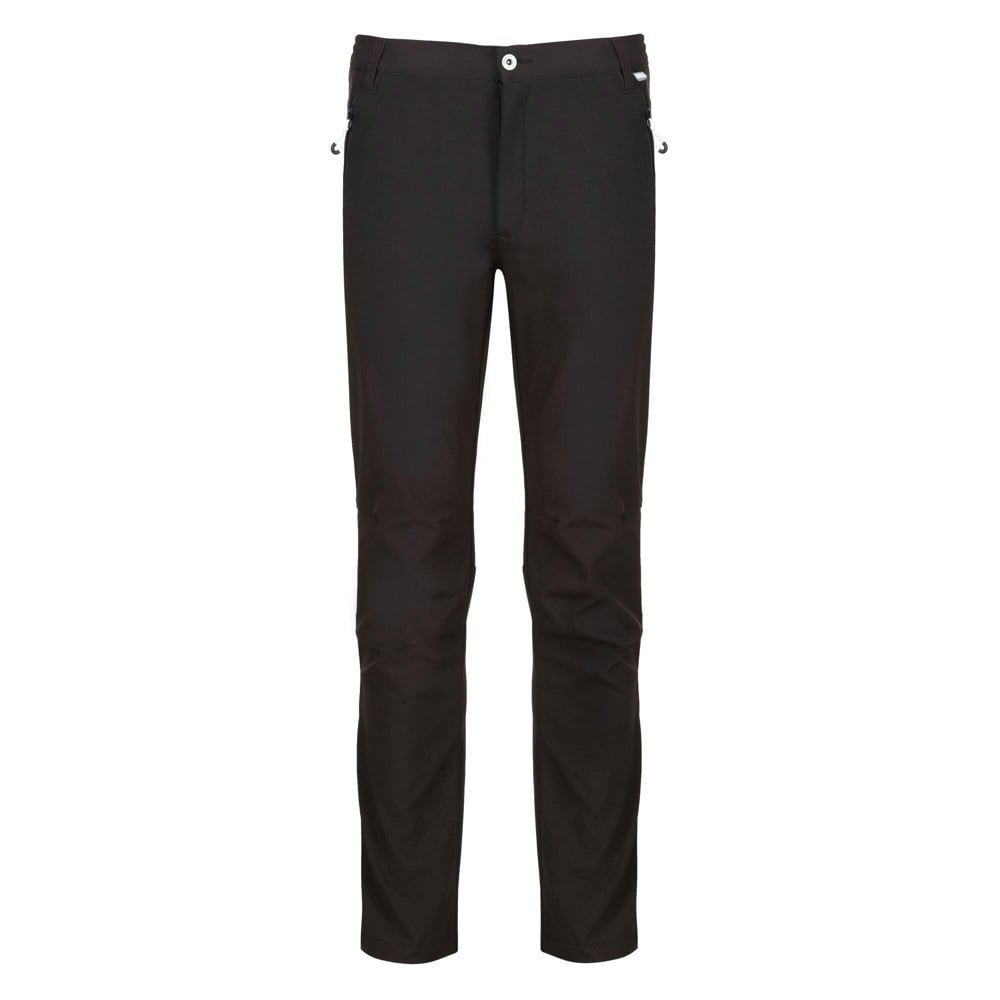 Regatta Great Outdoors Mens Adventure Tech Geo II Wind Resistant Short Leg Softshell Trousers - Black
