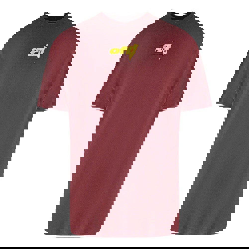 Off-White Thunder Stable Oversized Fit Burgundy T-Shirt XS